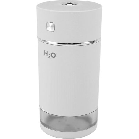 Humidificateur d'aromathérapie à ultrasons 2 en 1, mini humidificateur portable USB 240 ml, petit humidificateur à brume fraîche avec veilleuse colorée pour la maison et la voiture (blanc). (1/5)