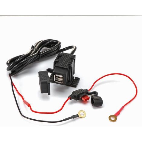 2.1A Étanche Double USB Chargeur De Moto Chargeur de guidon Adaptateur de prise de courant pour Moto Vélo Électrique 12-24V (1/4)