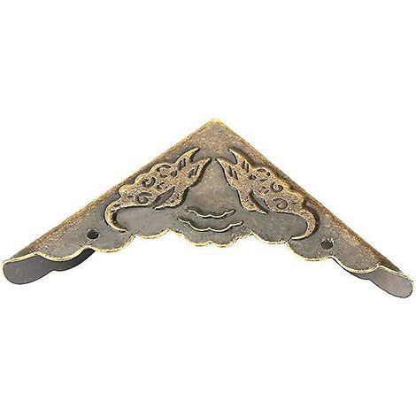 12pcs Protecteur De Dcor De Coin Vintage Protecteur Dcoratif D'angle En Fer Pour Bordure De Bote En Bois (1/5)