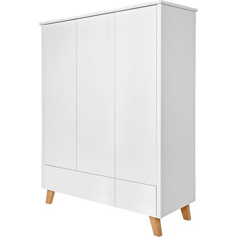 Armoire 3 portes 2 tiroirs Novelies Zara Blanc (1/3)