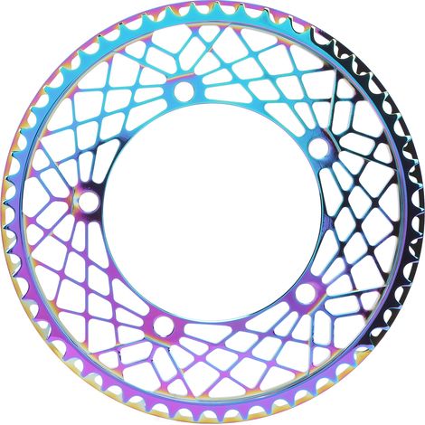 Plateau de vélo pliant BOLANY en alliage d'aluminium résistant à l'usure, entraxe 130 BCD, 53 T, couleur éclatante (1/5)