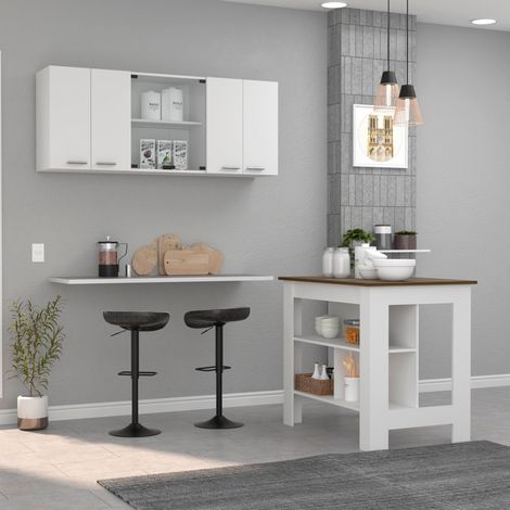 Set da Cucina Norfolk con Isola e Mobili da Parete per Cucina (1/3)