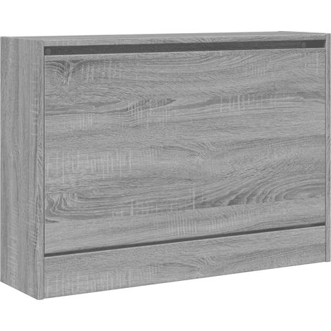 Zapatero mueble para entrada pasillo y salón diseño Sonoma 80 x 21 x 57 cm madera de ingeniería gris 020022095 (1/5)