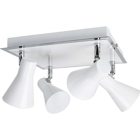 Plafonnier patère orientable GU10 max 4x11W blanc (1/2)