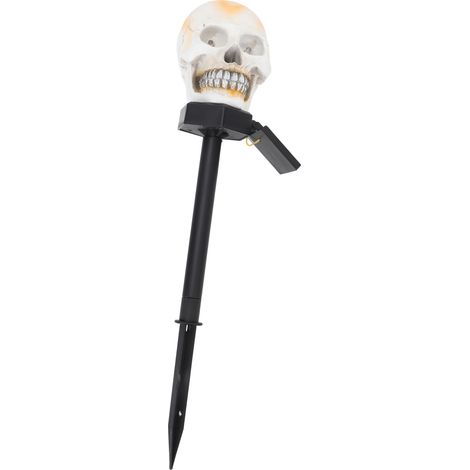 Totenkopfförmige Solar-Gartenleuchten, smarte Steuerung, Halloween (1/4)