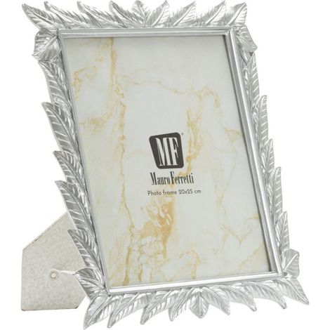 Cadre Photo Déco "Leavy" 20x25cm Argent