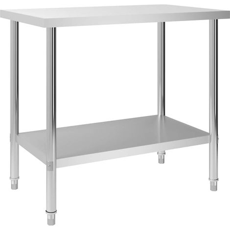 Küchentisch 100x60x85 cm Edelstahl