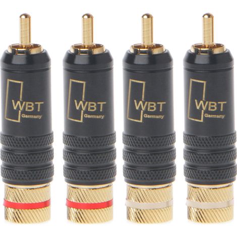 4 connettori WBT-0144 placcati in oro con blocco di saldatura per video/spine.