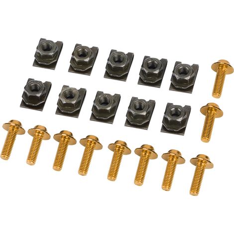 x 16 mm Motorrad-Karosserieschrauben-Set, Schnellverschlussschrauben, Spiralmutter (1/5)