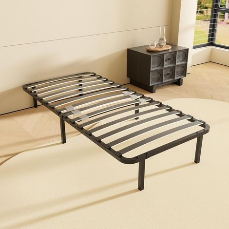 STANEW Rete Letto Singolo 80x190 cm, Altezza 35cm, Ortopedica con 6 Piedi,Letto Ferro Battuto con Rete a Doghe singolo regolatori di rigidità con Doppie doghe centrali (1/5)