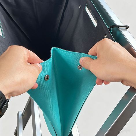 Borsa porta attrezzi per scale con gancio singolo, organizer in tessuto Oxford di grande capacità per scale pieghevoli dritte. (1/5)