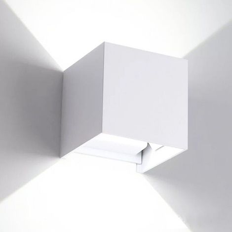 1 applique murale LED extérieur IP65, carrée, 12 W, blanc froid, 3000-6000 K, 9,5 x 9 x 8,5 cm (1/4)