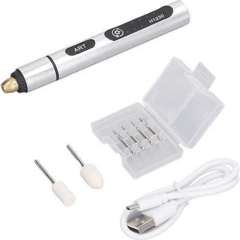 Outil Rotatif sans Fil, Moteur Puissant à 3 Vitesses, Poignée Confortable, Mini-stylo Broyeur de 10 W pour le Nettoyage de la Coupe (1/5)