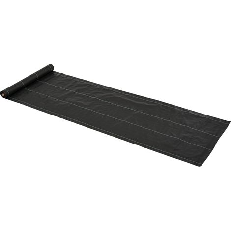 Outsunny Toiles de paillage - Toile anti mauvaises herbes - toile de paillage anti mauvaises herbes 100 g/m² - indéchirable perméable à l'eau anti UV dm. 50L x 1l m- PP noir vert