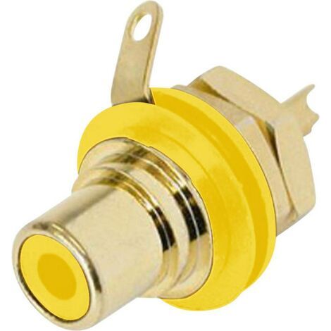 Cinch/RCA embase femelle, verticale Rean AV NYS367-4 Nombre de pôles: 2 jaune 1 pc(s) (1/4)