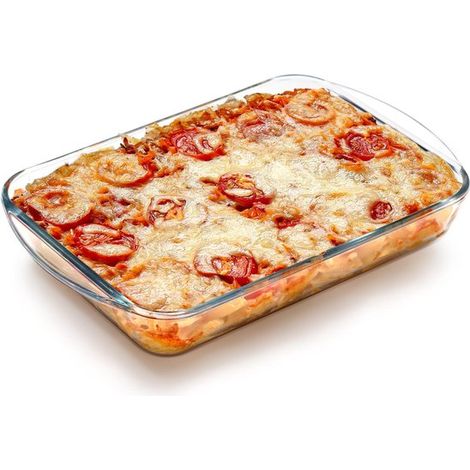 Lasagneformen (1,6 Liter Fassungsvermögen), rechteckige Glasauflaufform (30 x 17,5 x 5,5 cm)