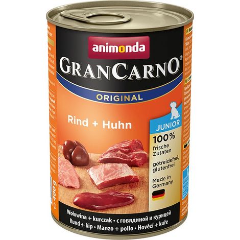 Animonda GranCarno Junior - Rind und Huhn, Nassfutter für Welpen 400g (1/2)