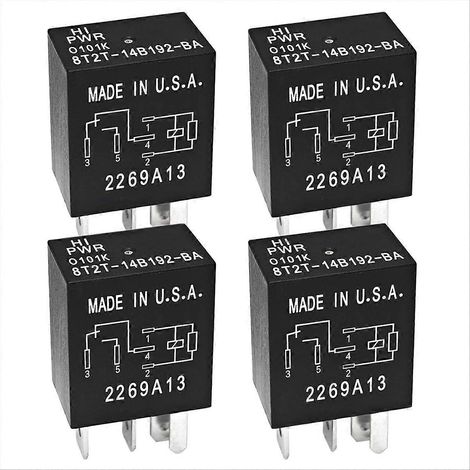 Relais 8T2T-14B192- 12V 5 broches pour Mondeo Focus, relais automobile 30A 12VDC 5 broches, connecteur SPDT (1/5)