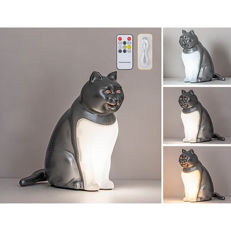 Veilleuse Chat Rechargeable Par USB - Veilleuse LED Avec Diffuseur D Huiles Essentielles Et Sons Apaisants - Décoration Chambre (1/5)