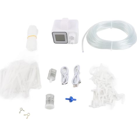 Système d'arrosage automatique avec écran LCD et minuterie, kit d'irrigation pour jardin, balcon, bureau et serre. (1/5)