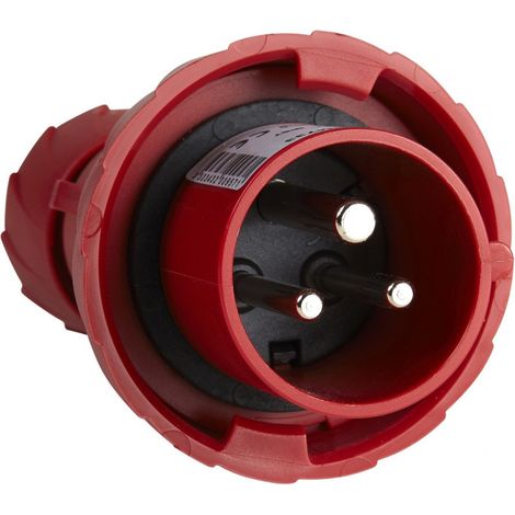 Fiche mobile 16A-2P+T rouge 380-415V CA industrielle droite étanche IP67 PRATIKA (1/3)
