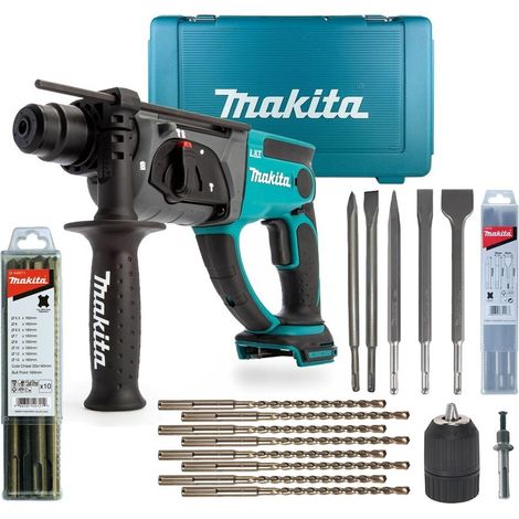 Makita DHR202Z 18V Cordless SDS Hammer Drill 3 Function 12PC SDS Set Chuck +Case (1/5)