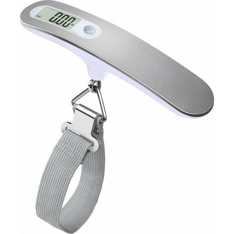La nouvelle balance électronique portable en acier inoxydable se présente sous la forme d'une balance portable sans rétroéclairage (base blanche). (1/5)