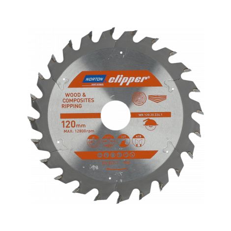 Norton piła tarczowa 355mm x 30mm x 60z drewno i kompozyty atb (3,2 / 2,4)