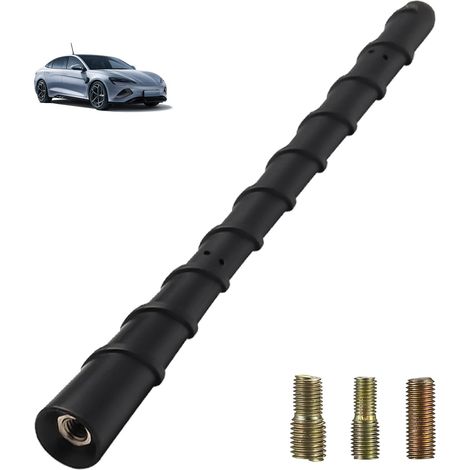 Antenne Radio Voiture Courte, 18CM Antenne Tige Courte Universelle pour Toit Autoradio FM AM Dab, Remplacement Spirale, Filetage M4 M5 M6 Compatible Voitures Européennes et Multimédia Auto (1/5)