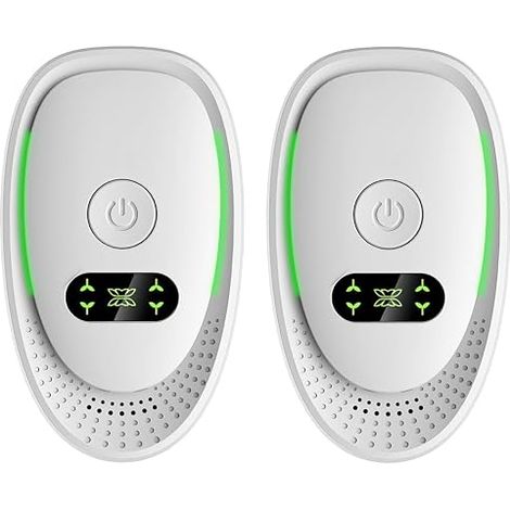 Confezione da 2 purificatori d'aria con generatore di ioni negativi, mini generatore di ioni silenzioso, adatti per camere da letto, bagni e cucine. (1/3)