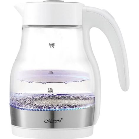 Bollitore elettrico in vetro Maestro 1,7 l 2200 W MR-061 - bianco