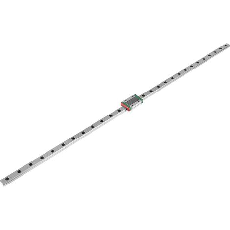 Guide de rail linéaire, rail de glissière linéaire, bloc de guidage de rail coulissant linéaire miniature de haute précision en acier 1pc 700mm/27.5 pouces (1/5)