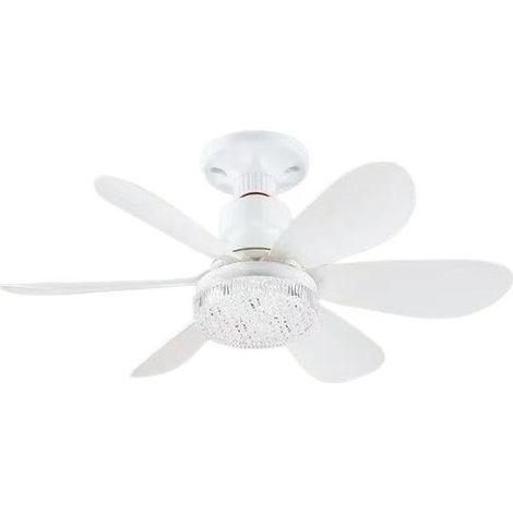 Lustre Ventilateur Plafond RGB Silencieux 52cm, Lampe LED 40W avec Télécommande pour Salon Chambre, Design Cristal Moderne -Alovez-WCY