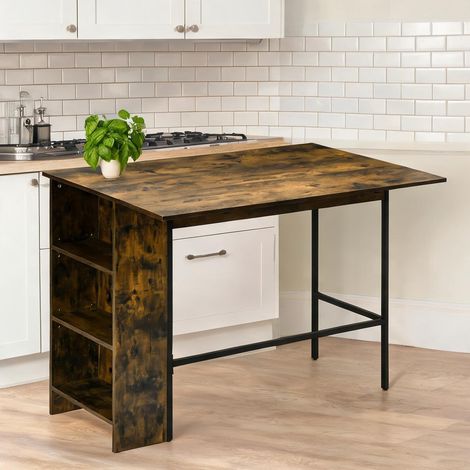 Table de bar pliable en panneaux de particules 120 x 76 x 91,4 cm (1/5)