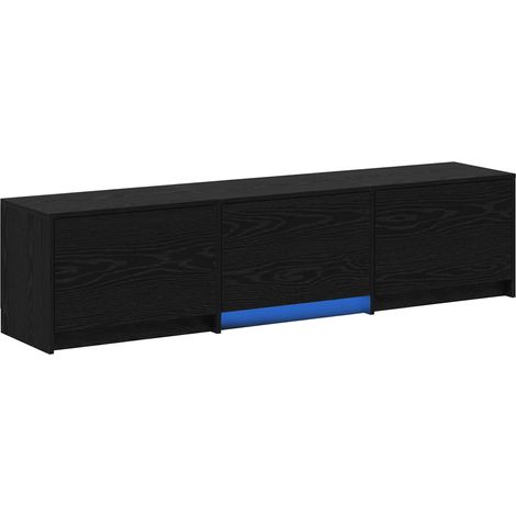 Maison Exclusive - Fernsehschrank mit LED Schwarze Eiche 165 x 34