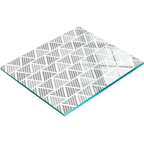 Tabla de cocina de vidrio templado con figuras geom茅tricas gr谩ficas 60x52 cm (1/5)
