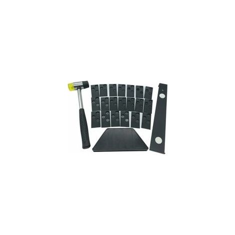 Kit d'outils universel 35 mm - Accessoire inclus. Crevasse. Brosse à poussière et buse pour escaliers/tapisseries. Noir (1/4)