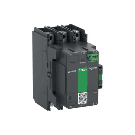 Contattore elevata potenza TeSys Giga, 3P (3NO), AC3 225A, versione Standard, bobina elettronica 100...250V AC/DC - LC1G225KUEN