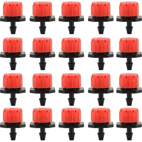 100PCS Goutteurs Irrigation Goutte à Goutte dripper, Buses de Gicleurs émetteur Jardin, Arrosage Goutte à Goutte Automatique 360° Réglable (1/5)