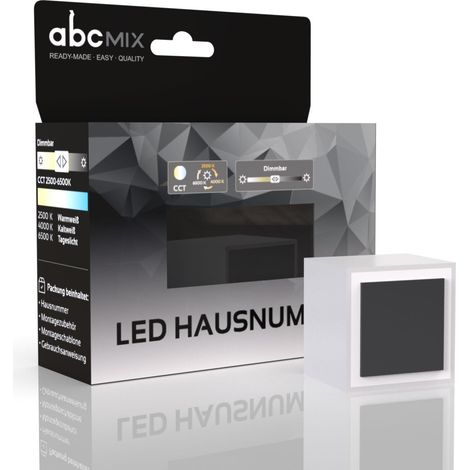 LED Hausnummer Punkt inkl. Anthrazit-Cover - CCT 12V 2700K/4000K/6500K (1/5)