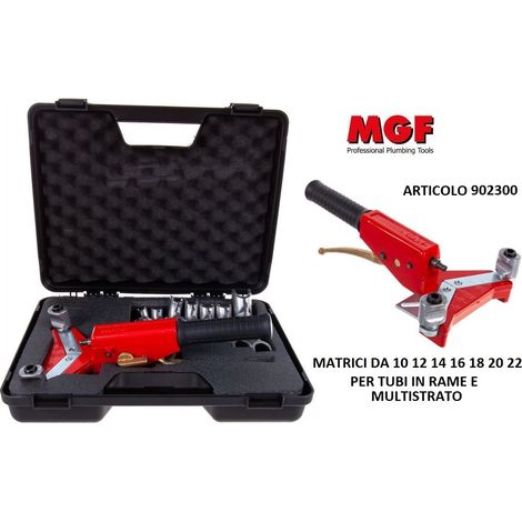 MGF PIEGATUBI CURVATUBI MANUALE PER RAME E MULTISTRATO DA 10 A 22 MOD 902300