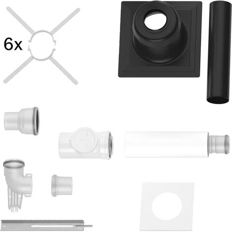 Bosch Accesorio de escape FC-Set80-C93x (trasero Kit básico C93x, d:80/125-110mm, 7738112744