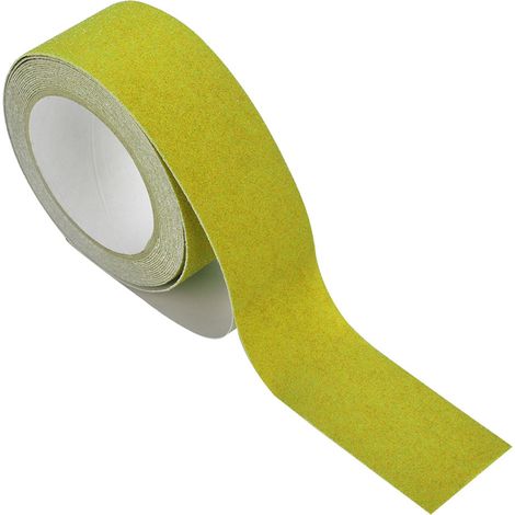 Cinta adhesiva antideslizante de PVC 5 m x 5 cm Cinta para escaleras Cinta de seguridad Amarilla (1/5)