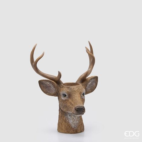 EDG Enzo De Gasperi Vaso Cervo Hazelnut 37x33xH47 cm – Decorazione di Natale (1/3)