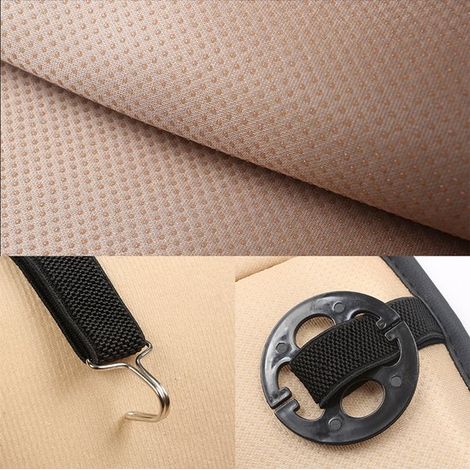 Set di 3 coprisedili per auto - Coprisedili anteriori e posteriori in similpelle PU con fondo antiscivolo e design trapuntato triangolare Compatibilità universale con il 90% dei veicoli, set da tre p (1/5)