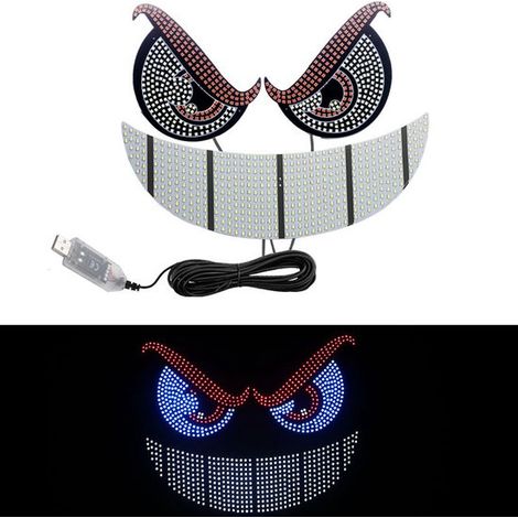 Luce LED dinamica per auto “Occhio di Demone” Luce decorativa espressiva per il lunotto posteriore, luce di segnalazione del veicolo, illuminazione ambientale regolabile (1/2)