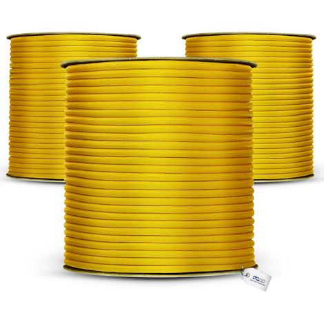 DQ-PP gelbes Gummiseil - 8mm - 30m - Expander Gummischnur Elastiches Gummikordel Spannseil Planen Spangummi (1/5)