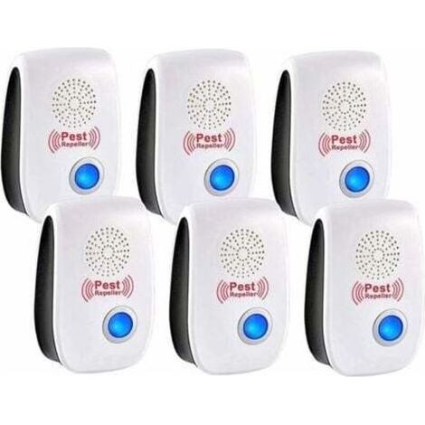 Répulsif ultrason anti-moustiques, fourmis et puces – Lot de 6 appareils électroniques pour intérieur, efficace et silencieux (1/4)