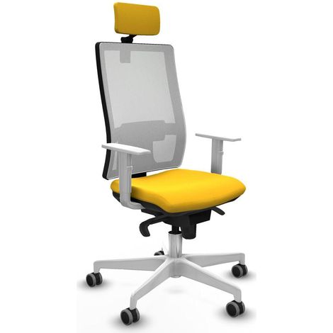 Piqueras y Crespo Horna chaise de bureau jaune confortable (1/3)