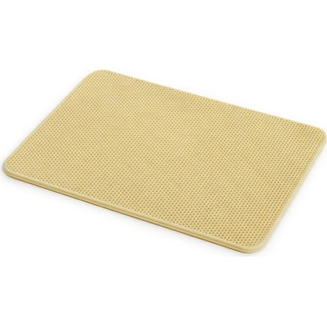 Alfombrilla antia arena para arenero amarillo crema modelo 1 (1/5)